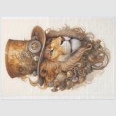 真鍮と銅シックなスチームパンクリオンE1Rデコページ 薄葉紙 (正面)