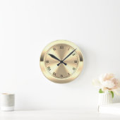 真鍮のシミュレーションによるラウンドクロック ラウンド壁時計 (ホーム)