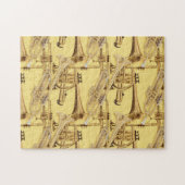 真鍮のトランペットパターン ジグソーパズル (横)