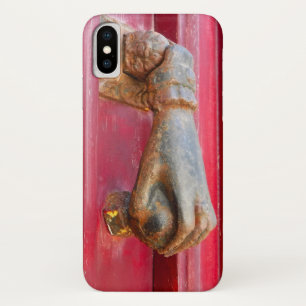 真鍮のハンドドアノッカー赤素朴いドア iPhone X ケース