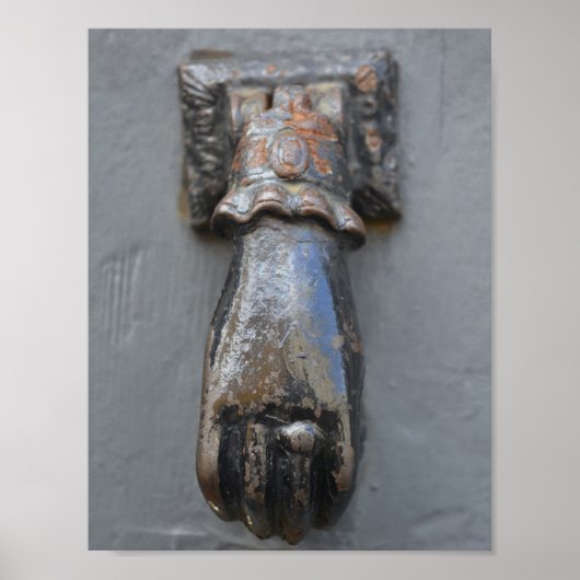 真鍮のハンドドアノッカー ポスター (正面)