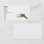 真鍮の十字架像の木の棺 名刺 (正面/裏面)