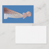 真鍮の擦り中世の女性 名刺 (正面/裏面)