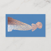 真鍮の擦り中世の女性 名刺 (正面)