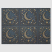 真鍮の月のデコページ 薄葉紙 (正面)