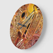 真鍮の柱時計 ラージ壁時計 (傾斜)