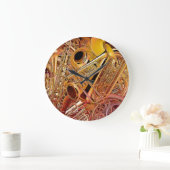 真鍮の柱時計 ラージ壁時計 (ホーム)