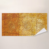 真鍮の正方形のパターン要約、芸術、グラフィックデ バスタオル (バスタオル)