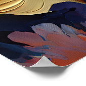 真鍮の華　－　抽象的な花の構成 ポスター (角)