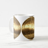 真鍮のBitcoin コーヒーマグカップ (正面左)