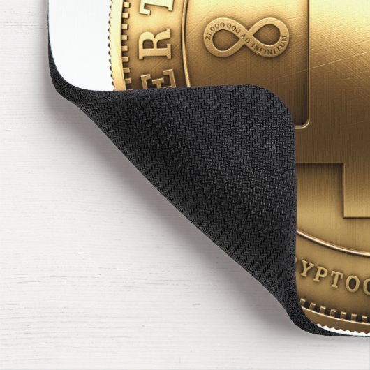 真鍮のBitcoin マウスパッド (コーナー)