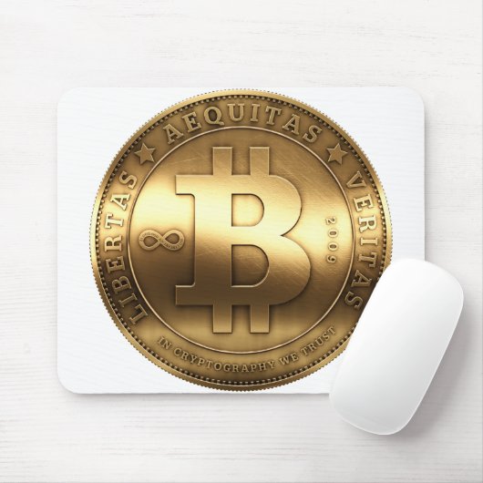 真鍮のBitcoin マウスパッド (マウス)