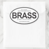 真鍮ステッカー 楕円形シール (バッグ)