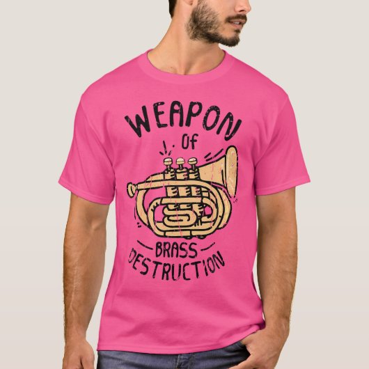 真鍮トランペットの武器 Tシャツ (正面)