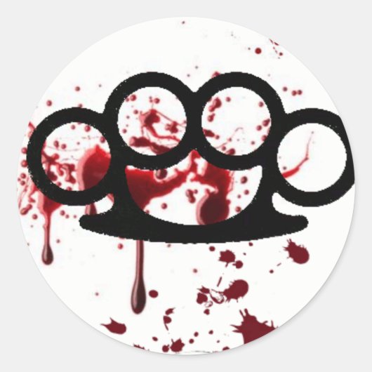 真鍮ナックルステッカー ラウンドシール (正面)