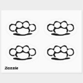 真鍮ナックル 楕円形シール (シート)