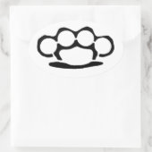 真鍮ナックル 楕円形シール (バッグ)