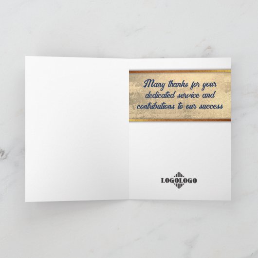 真鍮フェイクユニバーサル従業員記念日カード カード (内部)