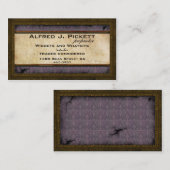 真鍮フレームのSteampunkのコグの名刺 名刺 (正面/裏面)