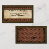 真鍮フレームのSteampunkのコグの名刺 名刺 (正面/裏面)