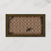 真鍮フレームのSteampunkのコグの名刺 名刺 (裏面)