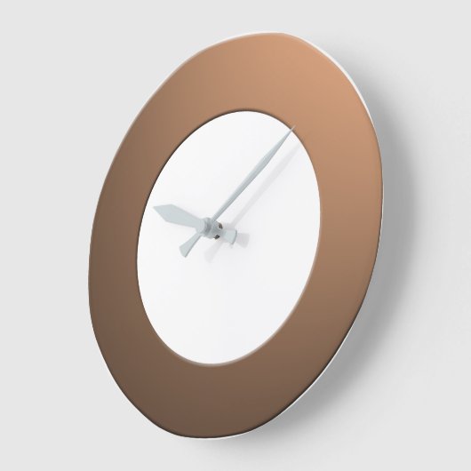 真鍮ミニマルフレームの任意の色の数字なし ラージ壁時計 (傾斜)