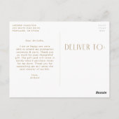 真鍮モダン写真卒業ありがとう ポストカード (裏面)