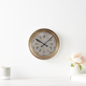 真鍮大理石ローマ数字 ラウンド壁時計 (ホーム)