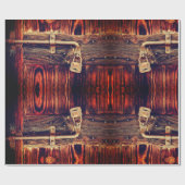 真鍮素朴ロック付き木製ドア ラッピングペーパー (フラット)