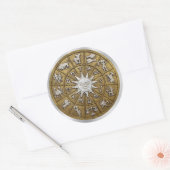 真鍮製〔占星術の〕十二宮図ホイールシール ラウンドシール (封筒)