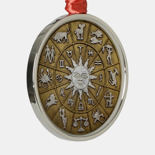 真鍮〔占星術の〕十二宮図ホイール メタルオーナメント (右)