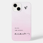 真間 |キッズ名を持つシックなスクリプトとハート Case-Mate iPhoneケース (裏面)