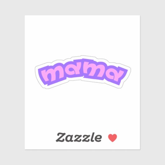 真間 | ピンクの母の母の母の母の母 シール (シート)