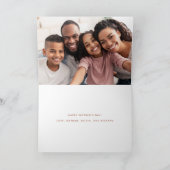 真間 | Chic Bohoスクリプトとハートと写真 カード (内部)