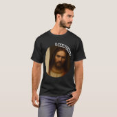真面目なイエスが見たもの 笑えるキリスト教のミーム 宗教的な Tシャツ (正面フル)