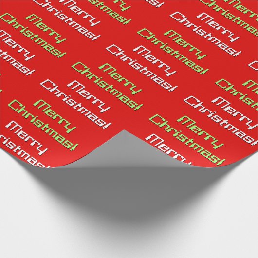 真面目なスタイル"メリークリスマス!" 包装紙 (角)