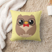 真面目なフクロウ クッション (ブランケット)