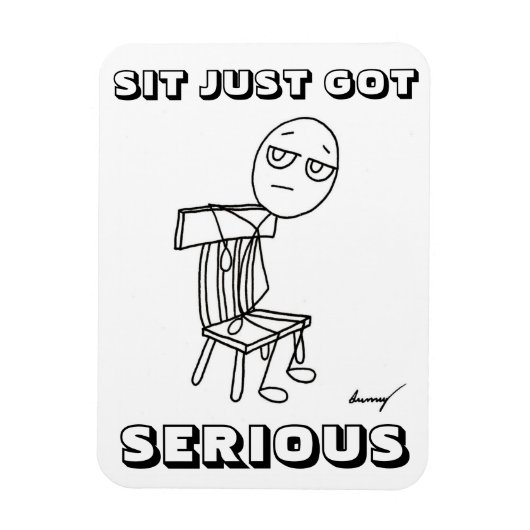 真面目なフレキ得シブルマグネットで座る マグネット (縦)