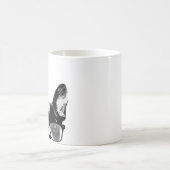 真面目なフレンチ・ブルドッグのヒップスター犬 コーヒーマグカップ (中央)