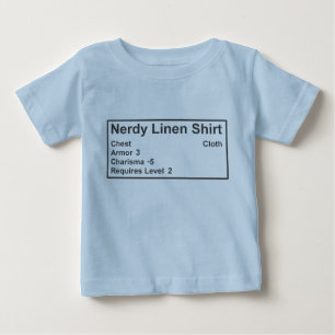 真面目なリネンロールプレイのギークのゲーマーの装甲ワイシャツ ベビーTシャツ