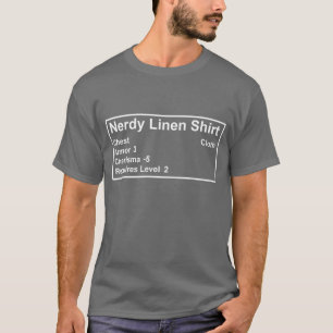 真面目なリネンロールプレイのギークのゲーマーの装甲ワイシャツ Tシャツ