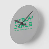 真面目な女の子2 ラウンド壁時計 (傾斜)