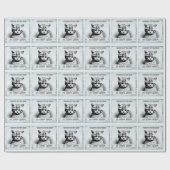 真面目な子猫パーソナライズされた ラッピングペーパー (フラット)