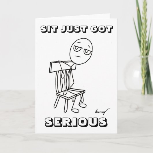 真面目な挨拶得カードで座る カード (正面)