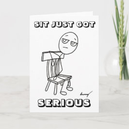 真面目な挨拶得カードで座る カード
