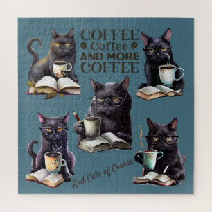 真面目な猫とコーヒー ジグソーパズル