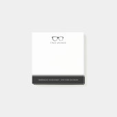 真面目な眼鏡 |おもしろい名前をカスタムする ポストイット (正面)