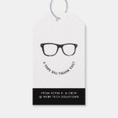 真面目な眼鏡 | ミニマルサンキュースマイル ギフトタグ (正面)