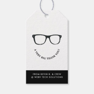 真面目な眼鏡   ミニマルサンキュースマイル ギフトタグ