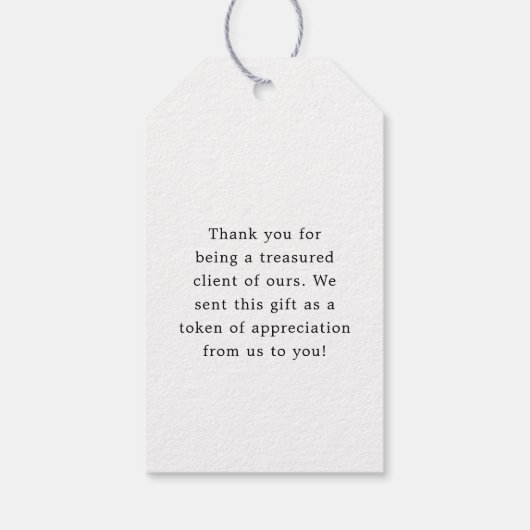 真面目な眼鏡 | ミニマルサンキュースマイル ギフトタグ (裏面)